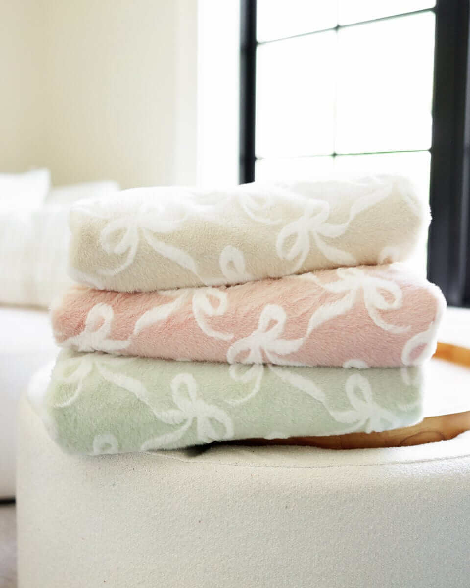 Bows Mint Blanket - Image 4