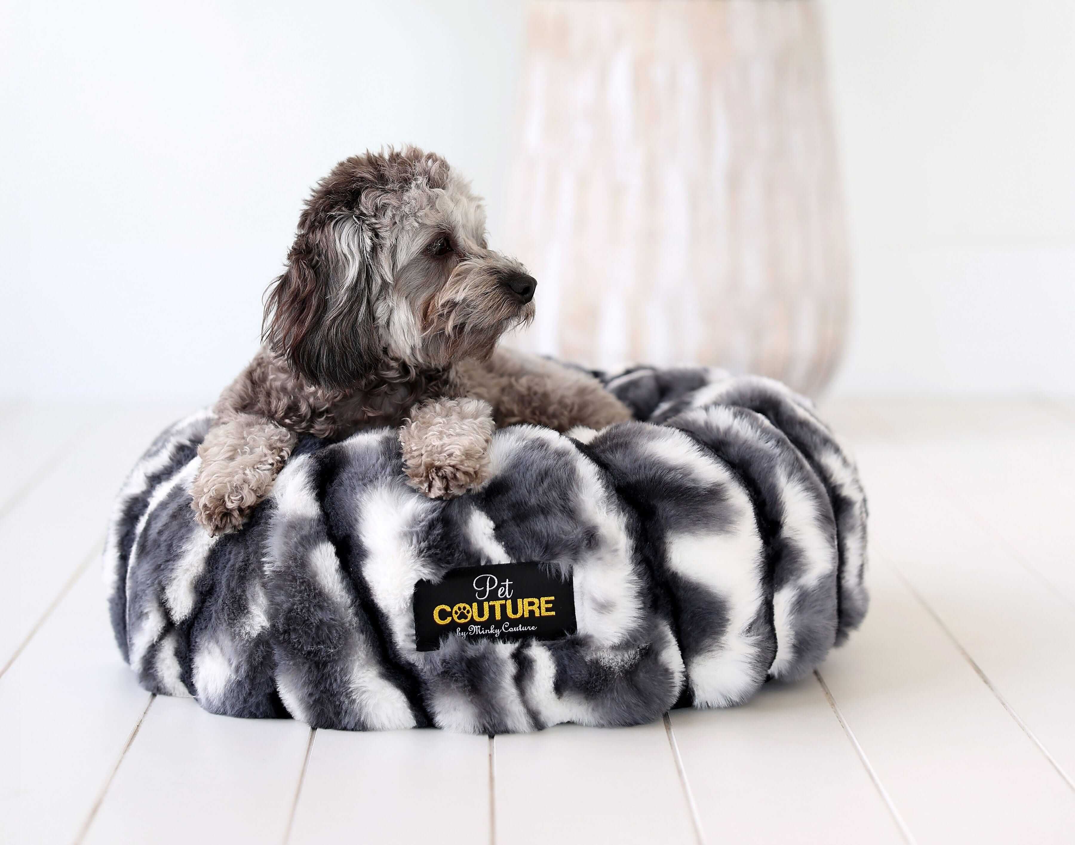 Cloudy Day Black Pet Bed COVER ONLY - Image 2