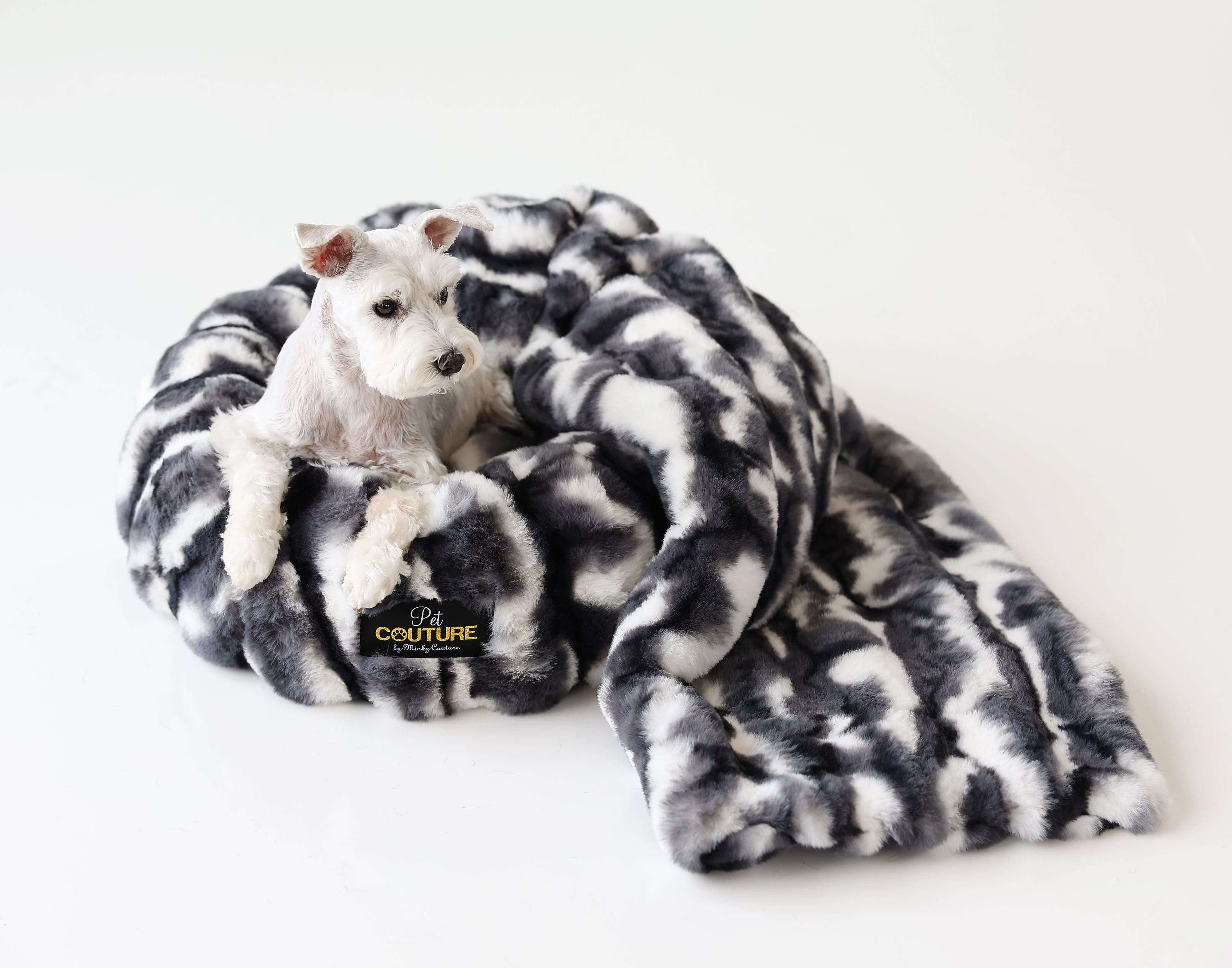 Cloudy Day Black Pet Blanket - Image 3