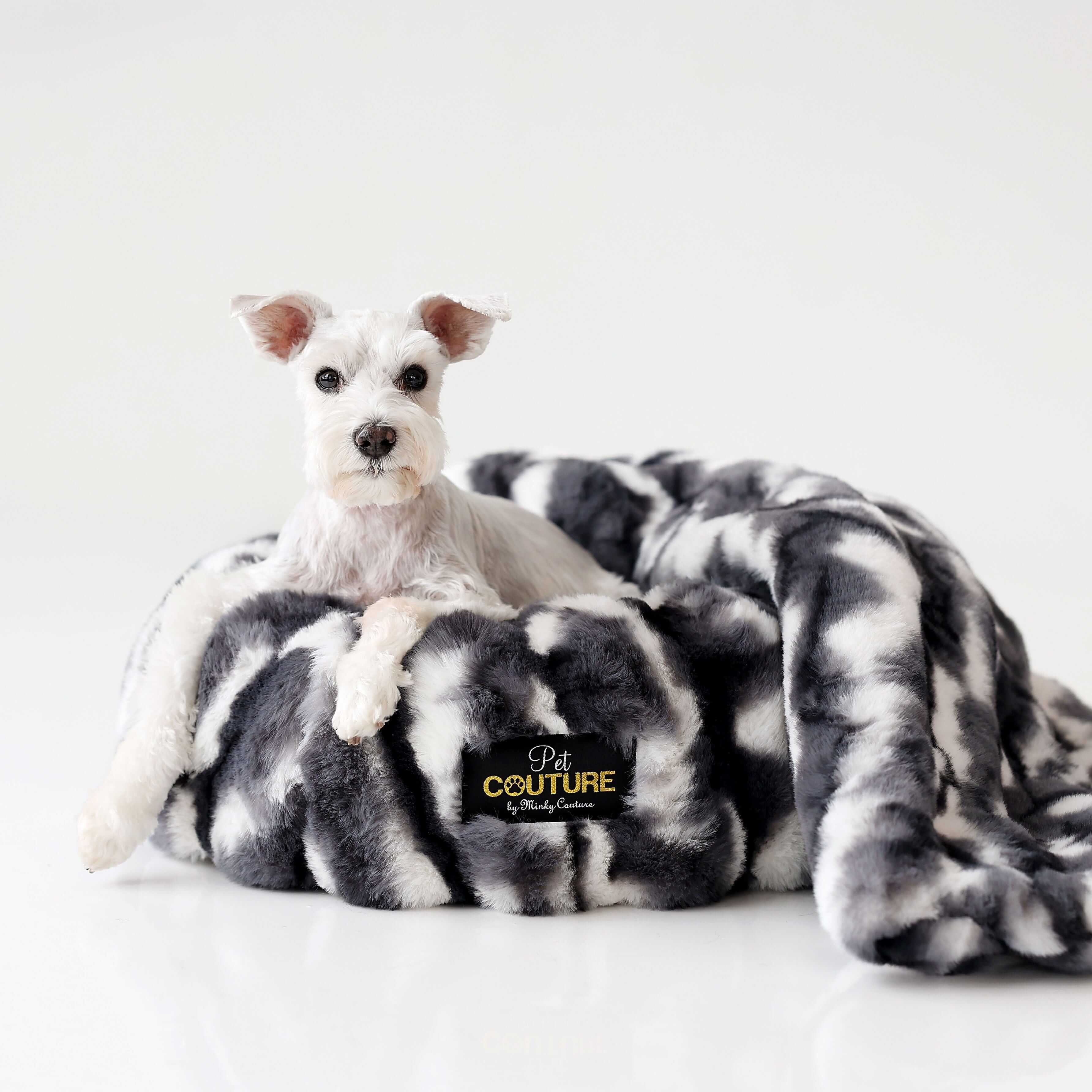 Cloudy Day Black Pet Blanket - Image 6