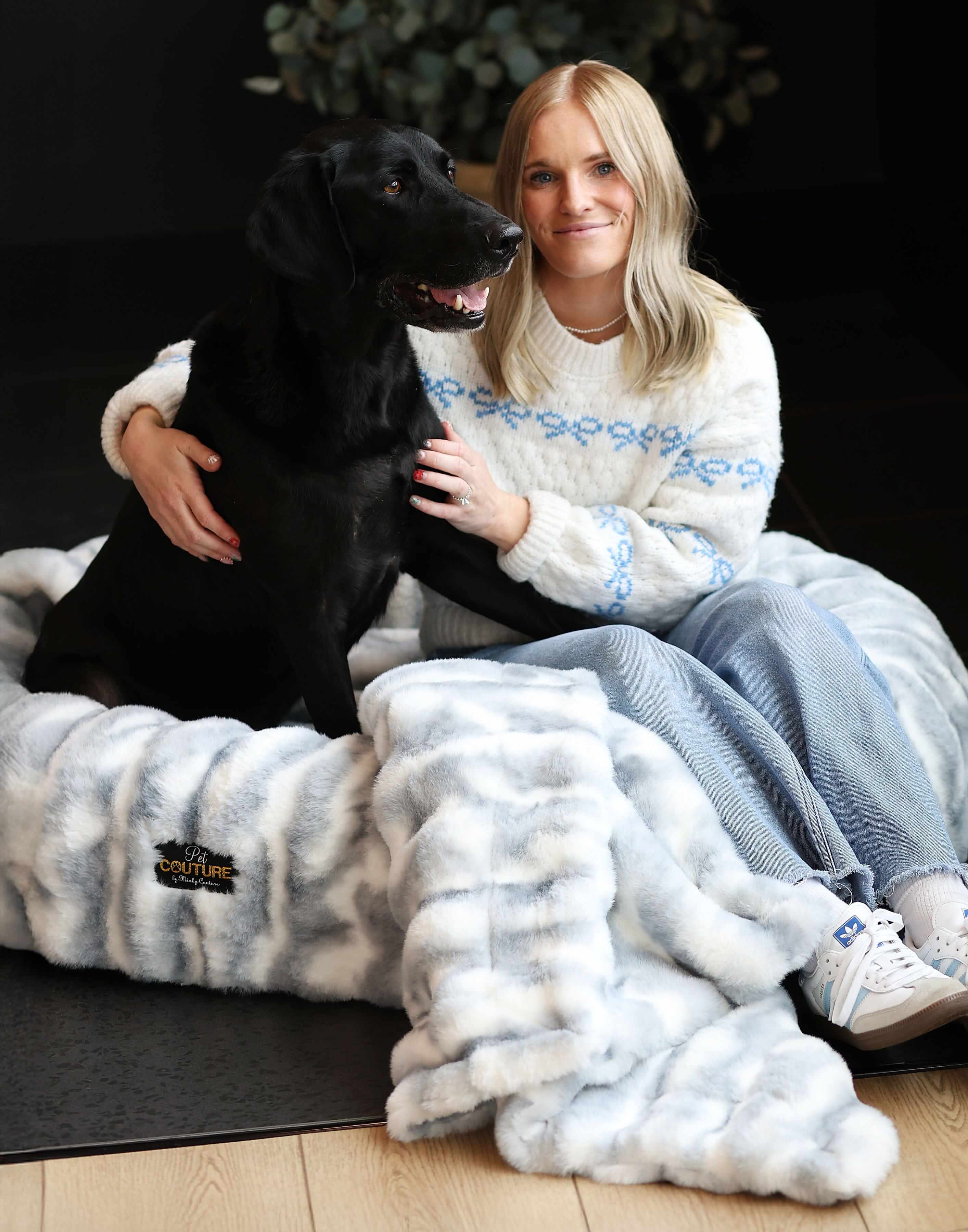 Cloudy Day Blue Pet Blanket - Image 4