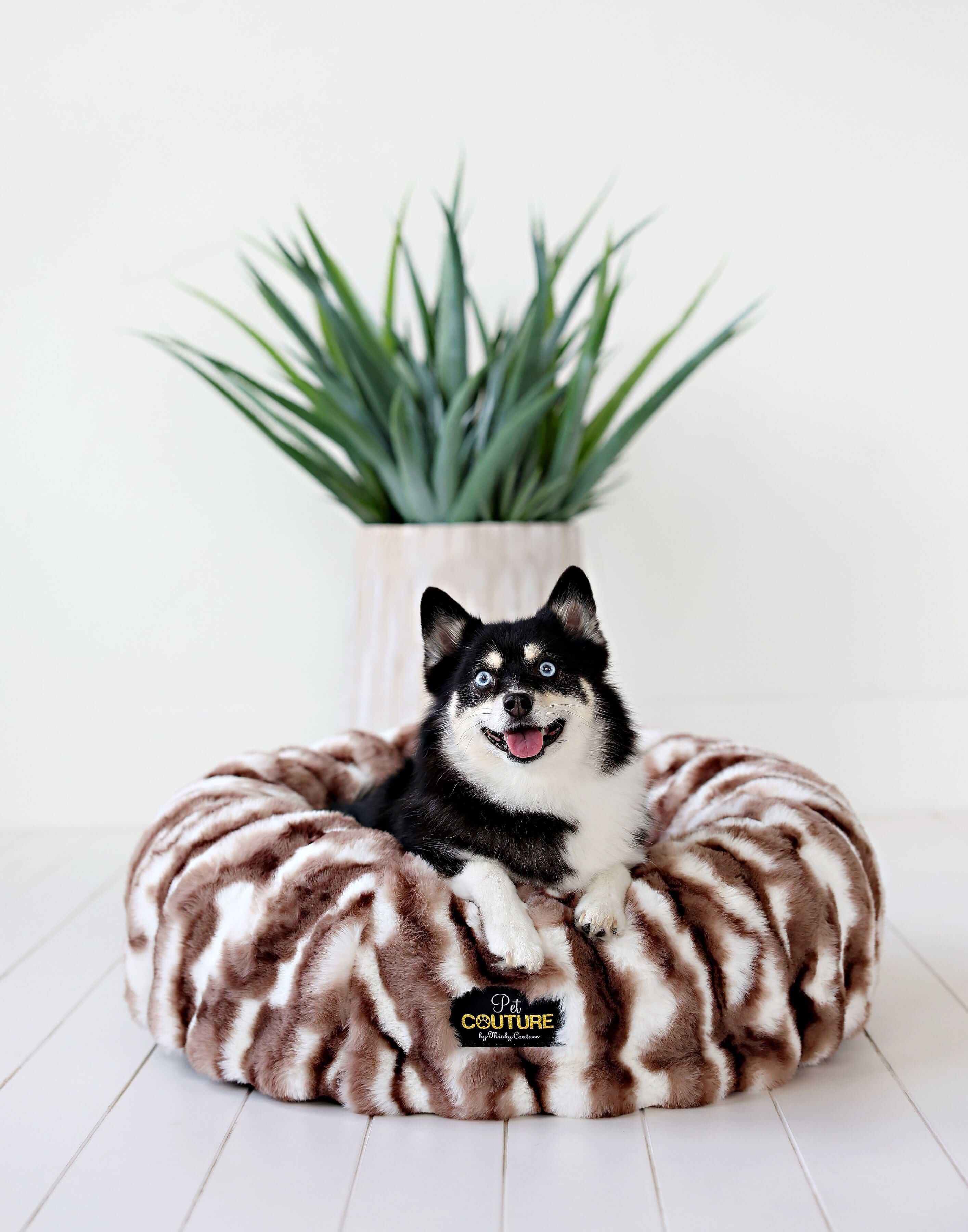 Cloudy Day Brown Pet Bed COVER ONLY - Image 2