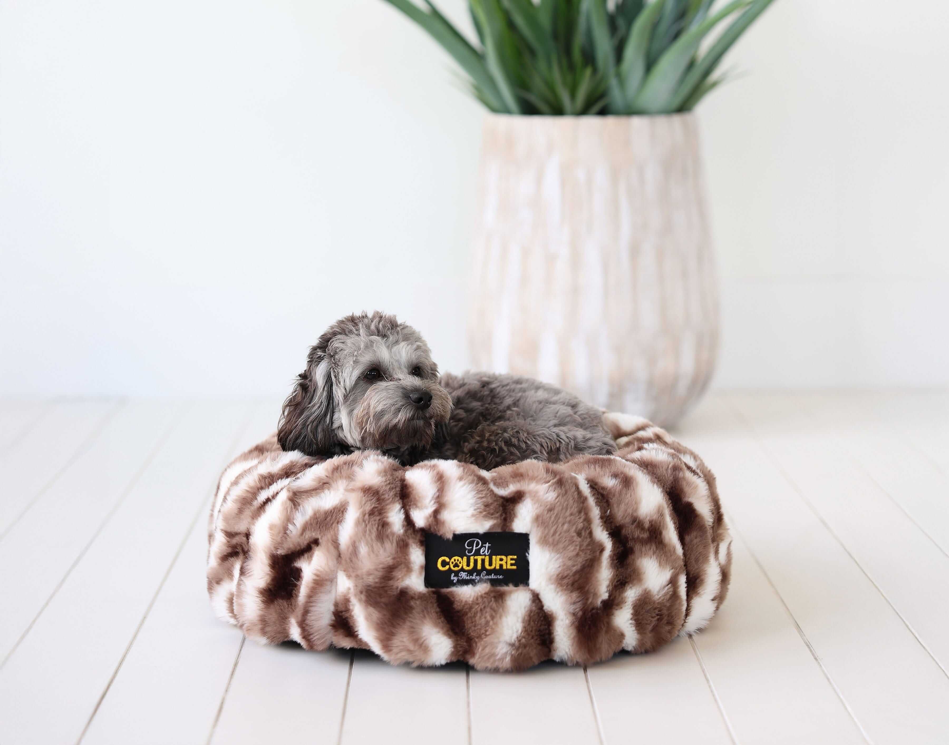 Cloudy Day Brown Pet Bed COVER ONLY - Image 4