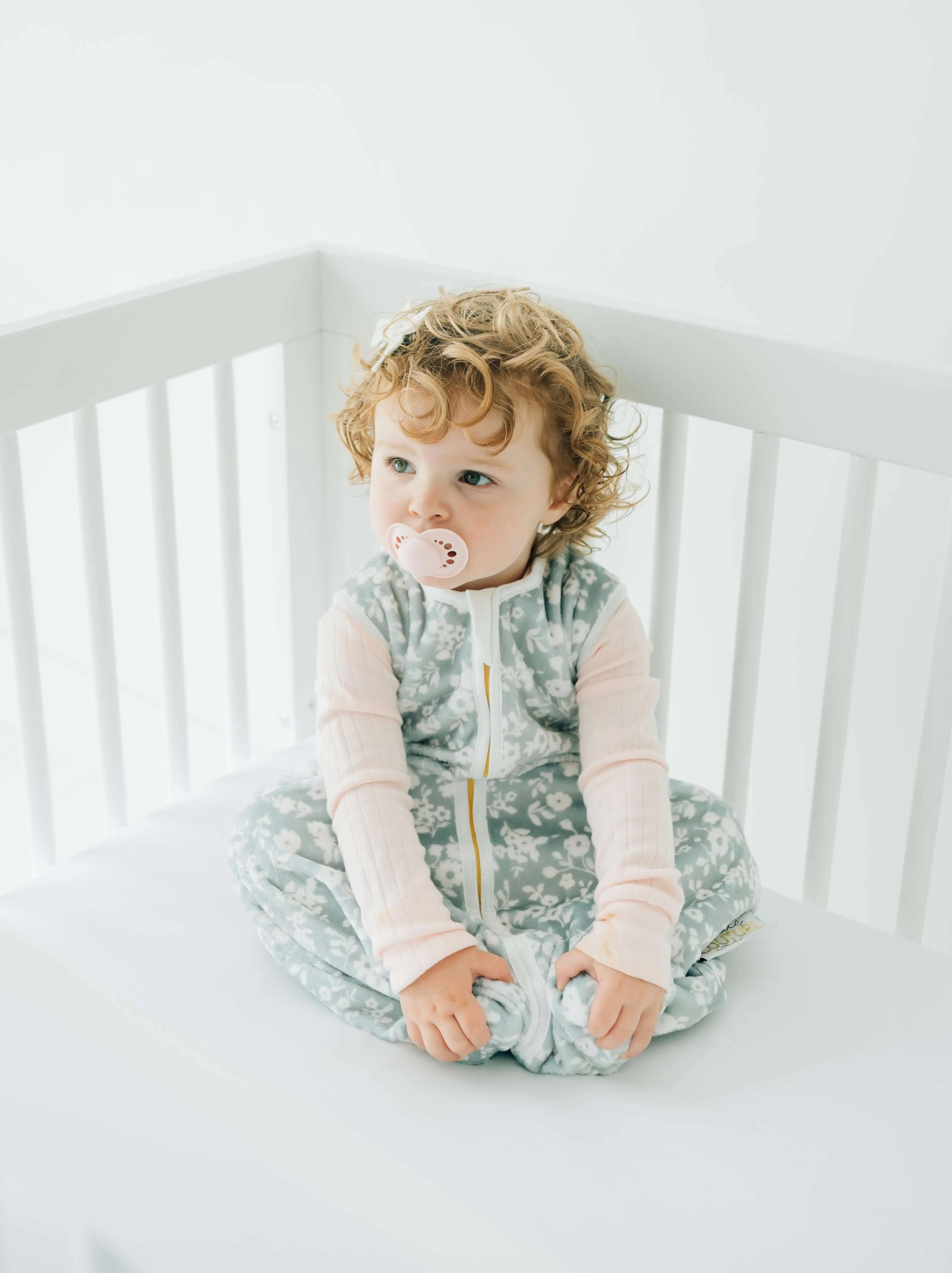 Dainty Floral Sage Wearable Minky Blanket - Image 2