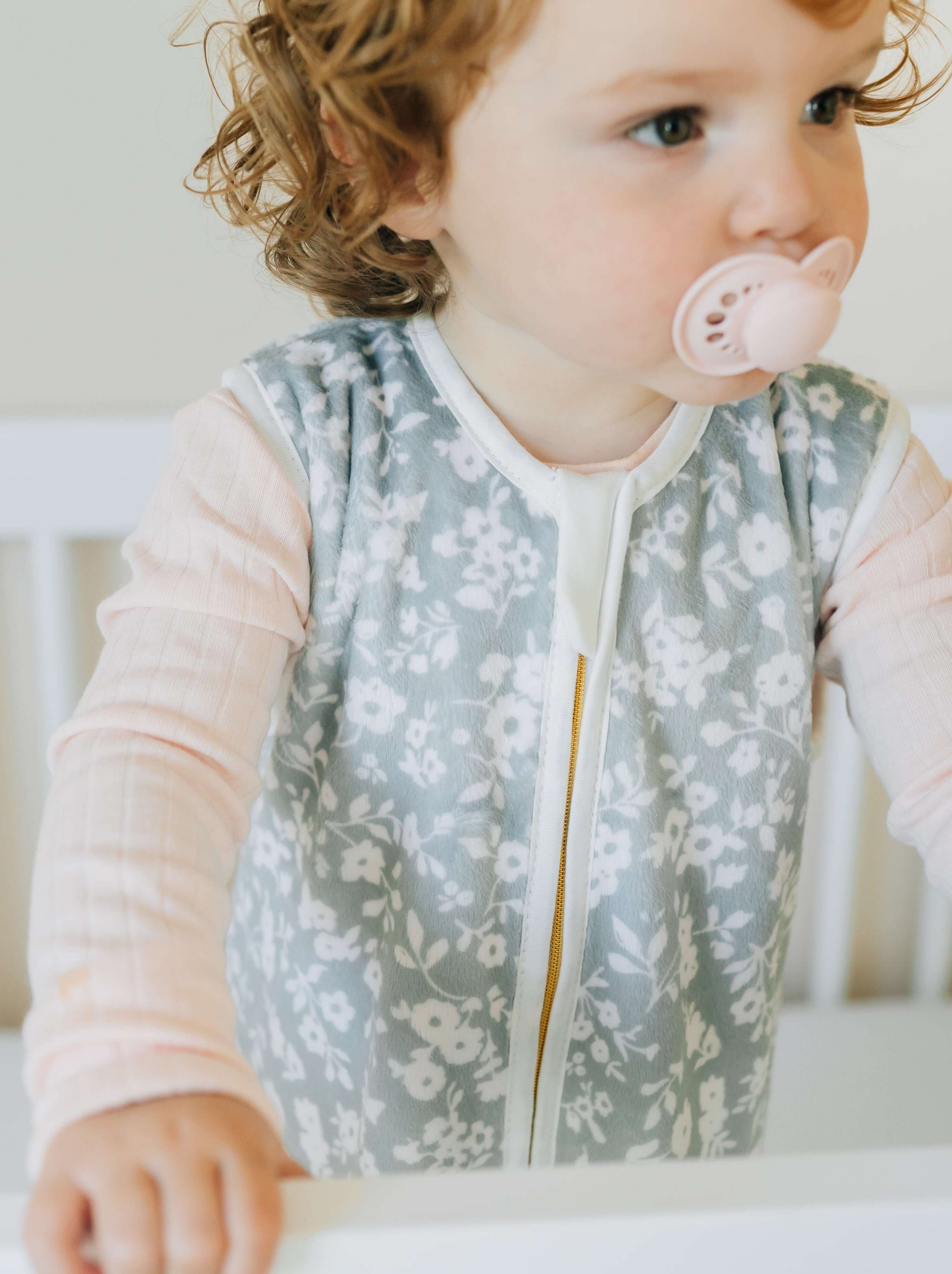 Dainty Floral Sage Wearable Minky Blanket - Image 5