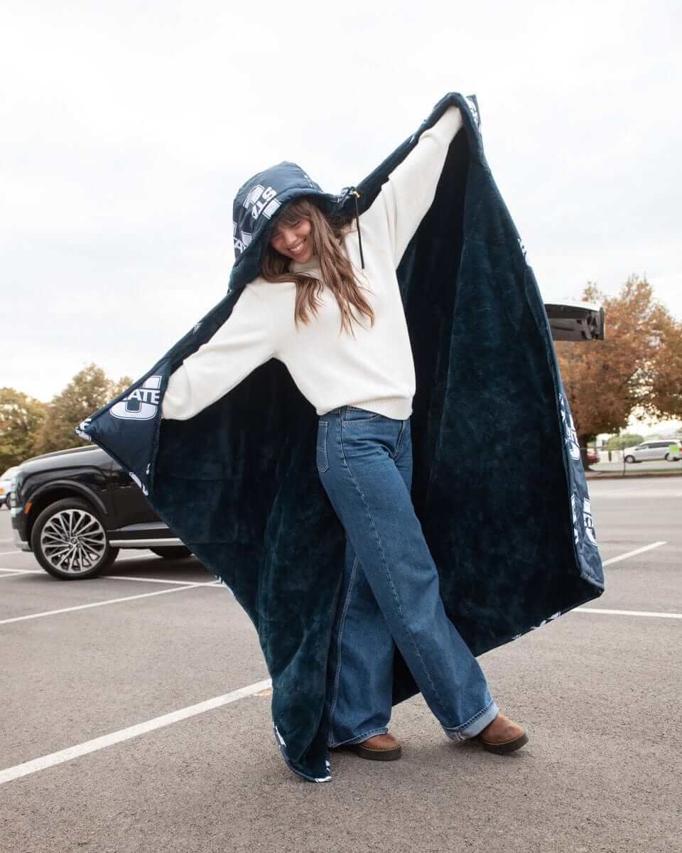 Utah State Aggies Hooded Stadium Everywhere Blanket - Image 4