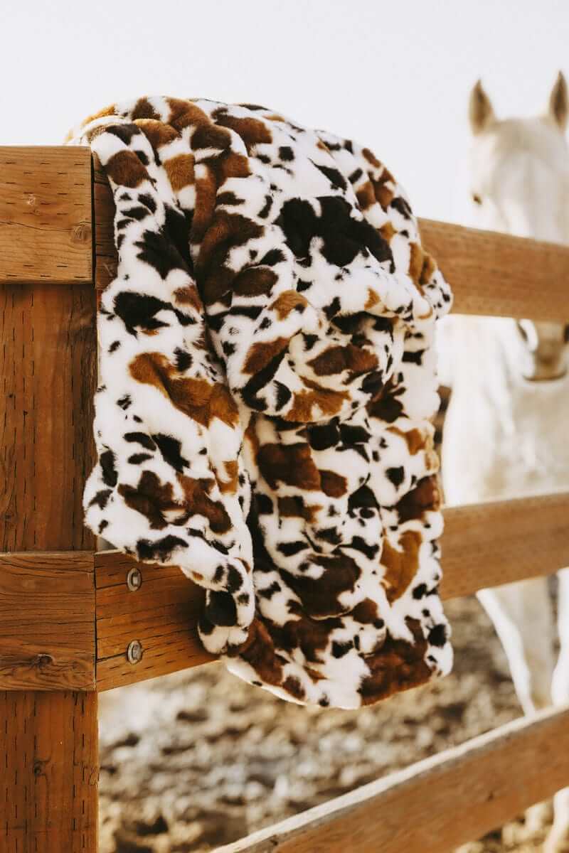Hugs Brown Cow Blanket - Image 2