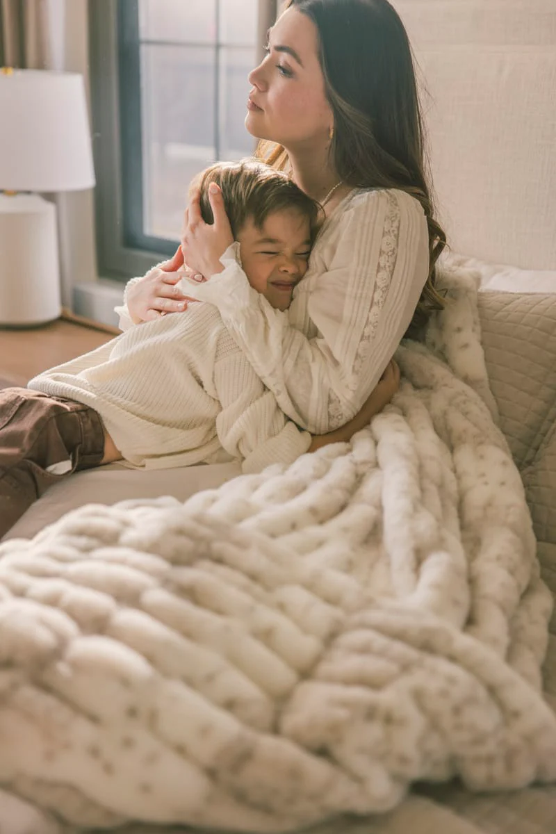 Hugs Cream Fawn Blanket - Image 3