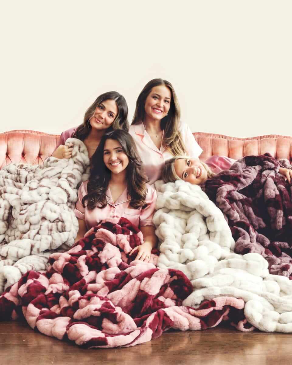 Hugs Devin Pink Checkered Blanket - Image 6