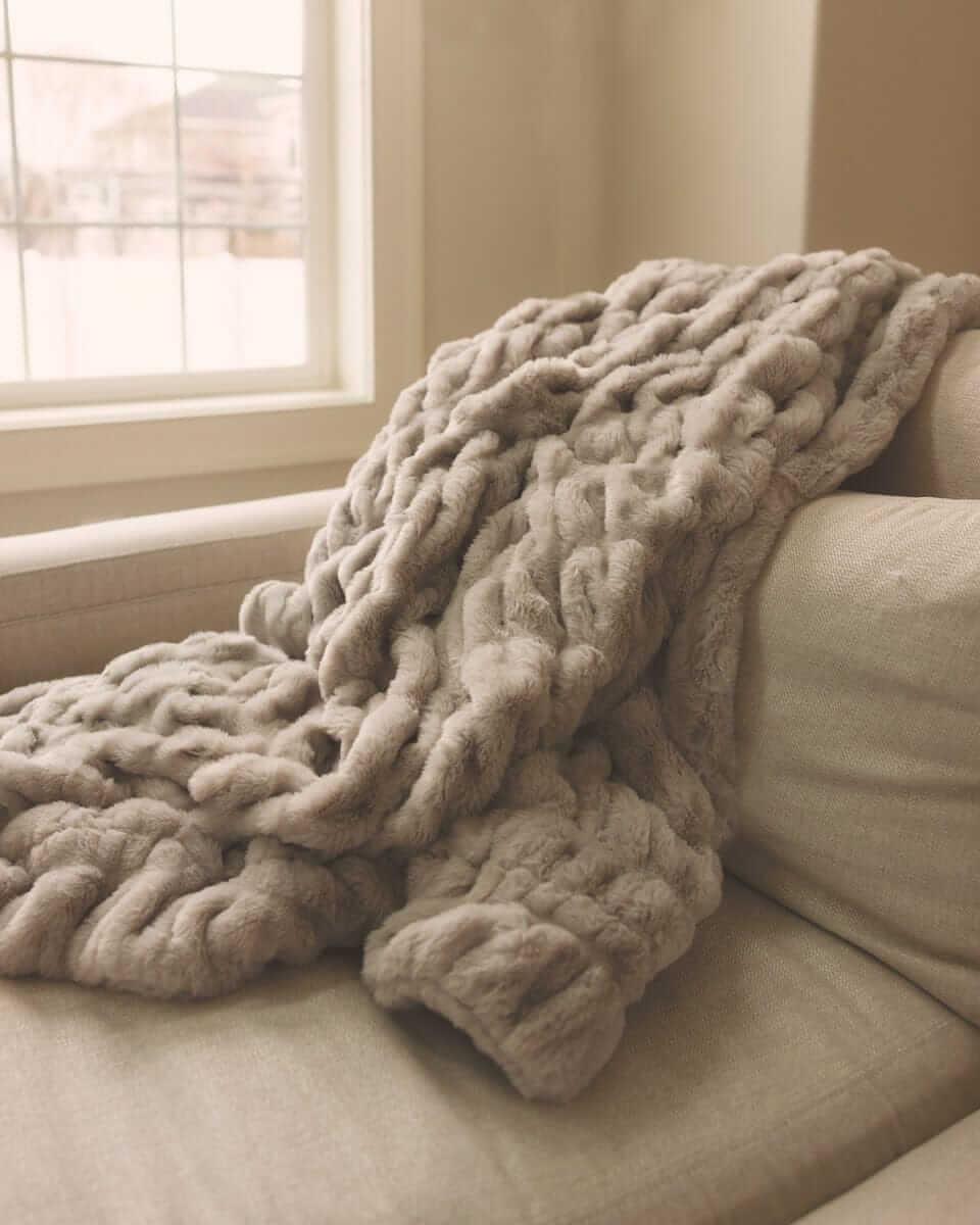 Hugs Haven Gray Blanket - Image 2