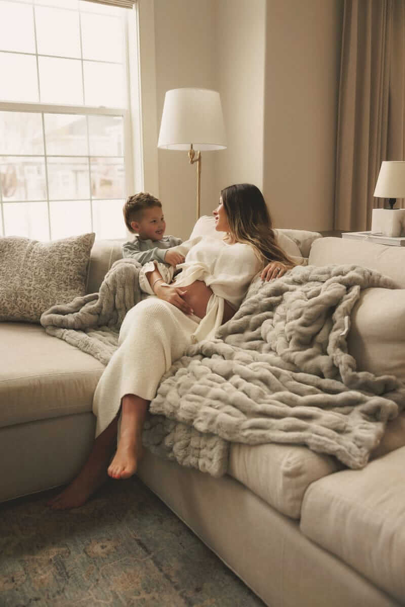 Hugs Haven Gray Blanket - Image 5