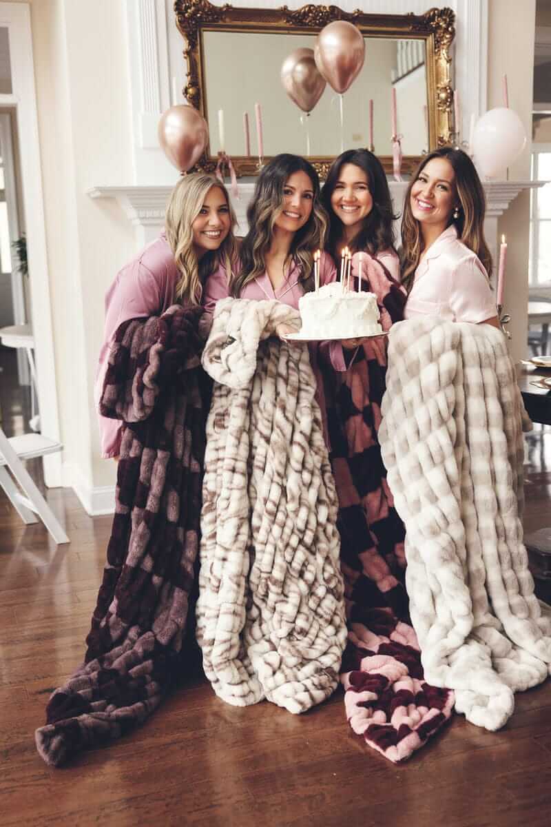 Hugs Shelby Mulberry Diamond Blanket - Image 5