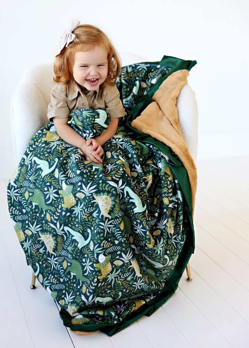 Little Dino - Green Blanket