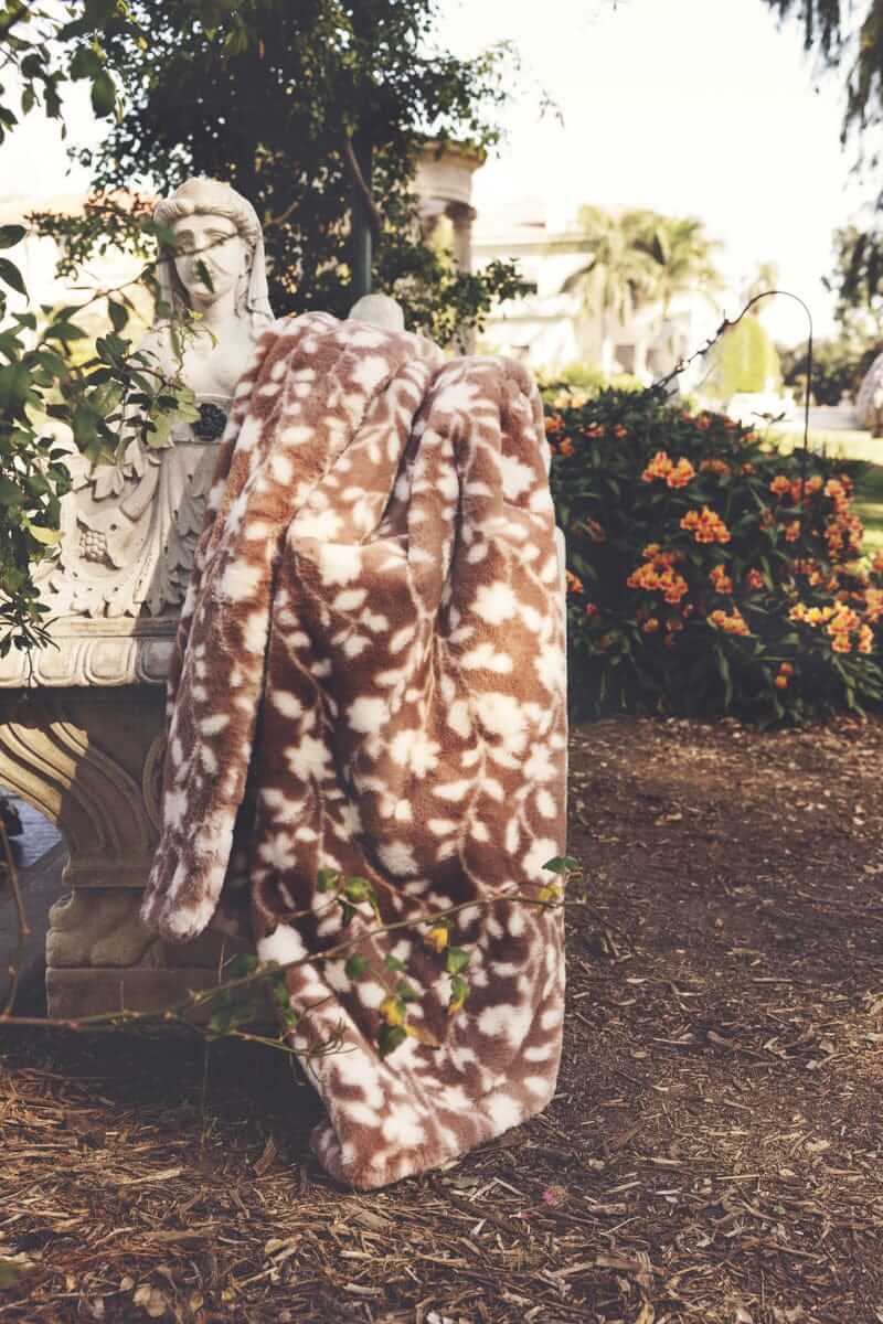 Lush Floral Chocolate Blanket - Image 4