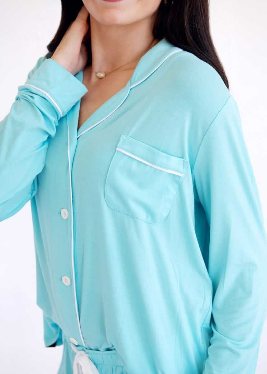 Middle of the Night Button Up - Bright Blue - Image 5