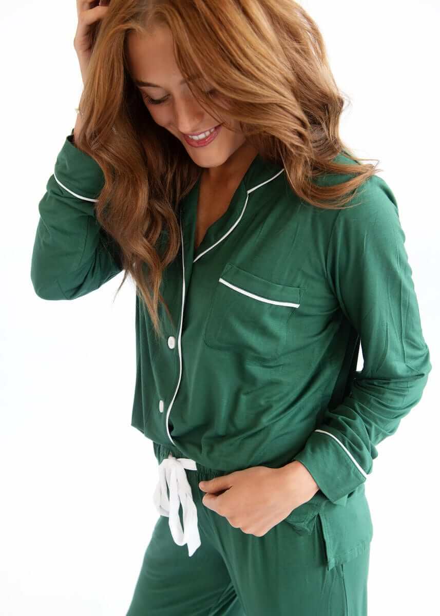 Middle of the Night Button Up - Dark Green - Image 4