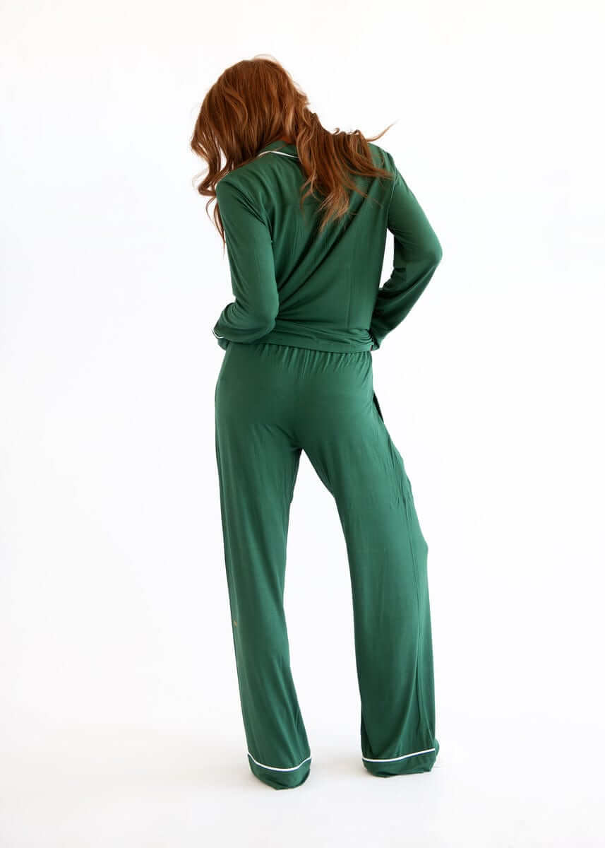 Middle of the Night Button Up - Dark Green - Image 6