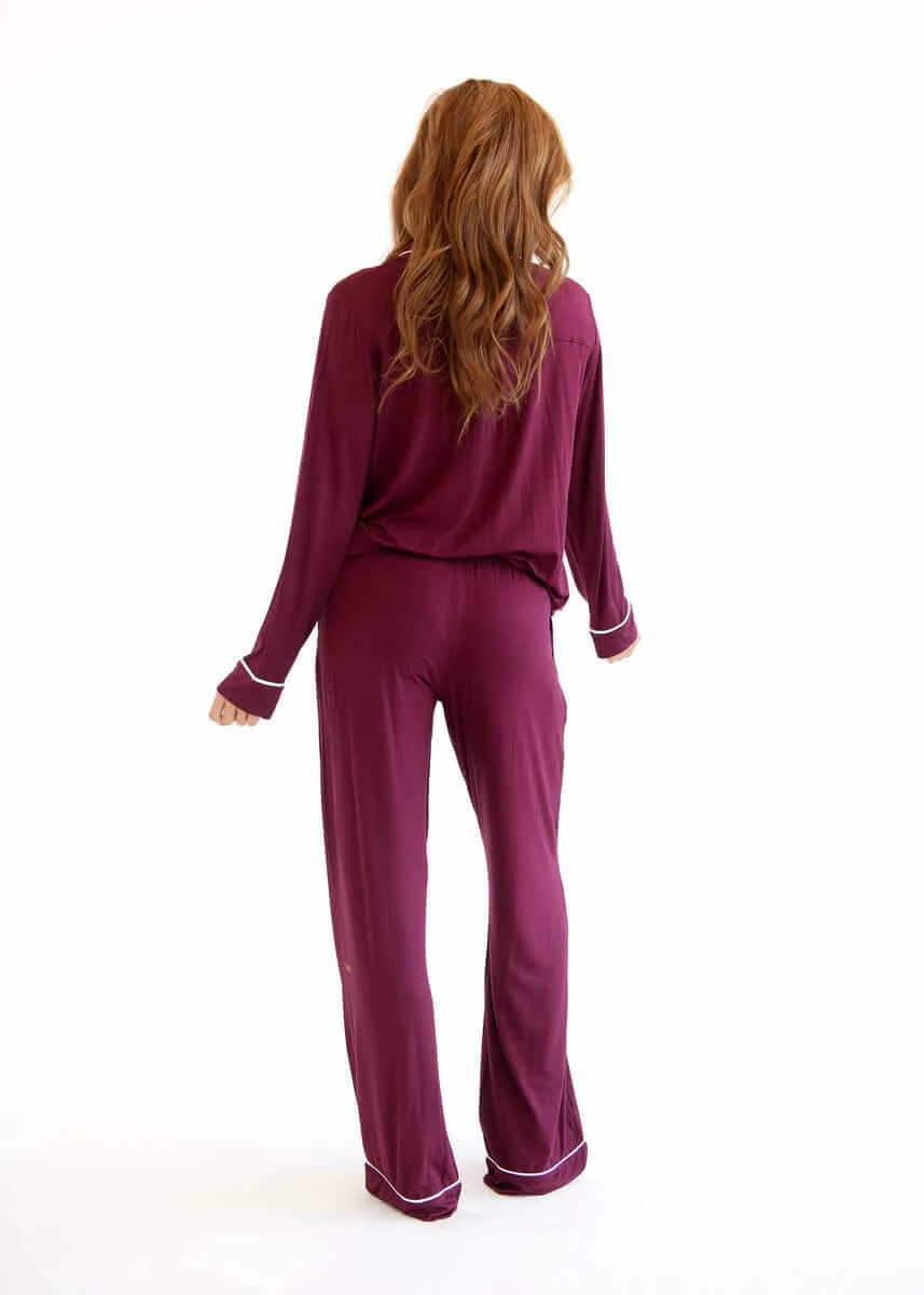 Middle of the Night Button Up - Maroon - Image 5
