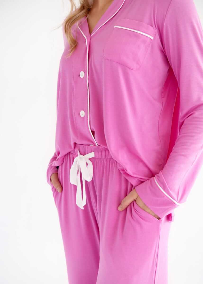 Middle of the Night Button Up - Super Pink - Image 5