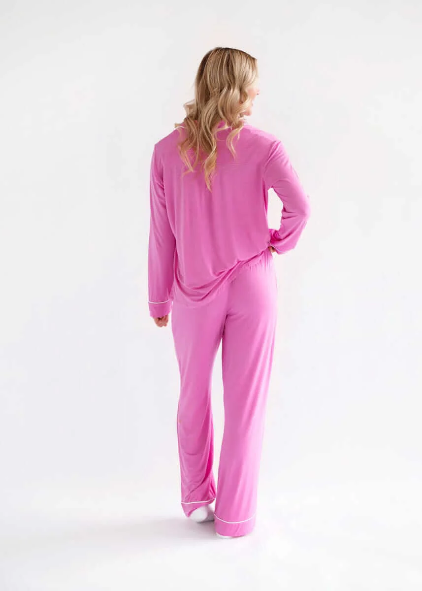 Middle of the Night Button Up - Super Pink - Image 6