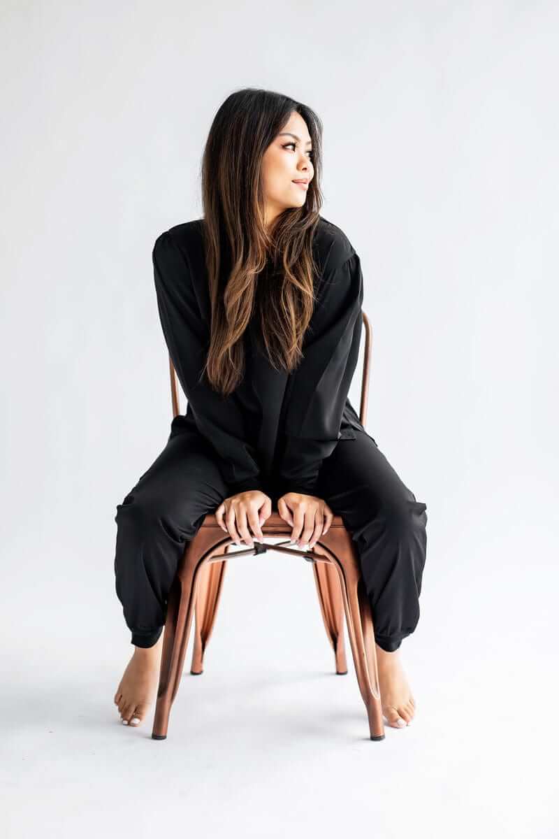 Must be Satin Pajamas - Black - Image 3