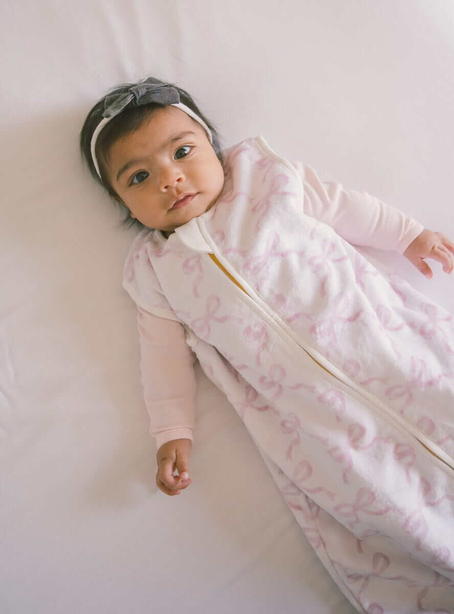 Pretty Pink Bows Wearable Minky Blanket - Image 2