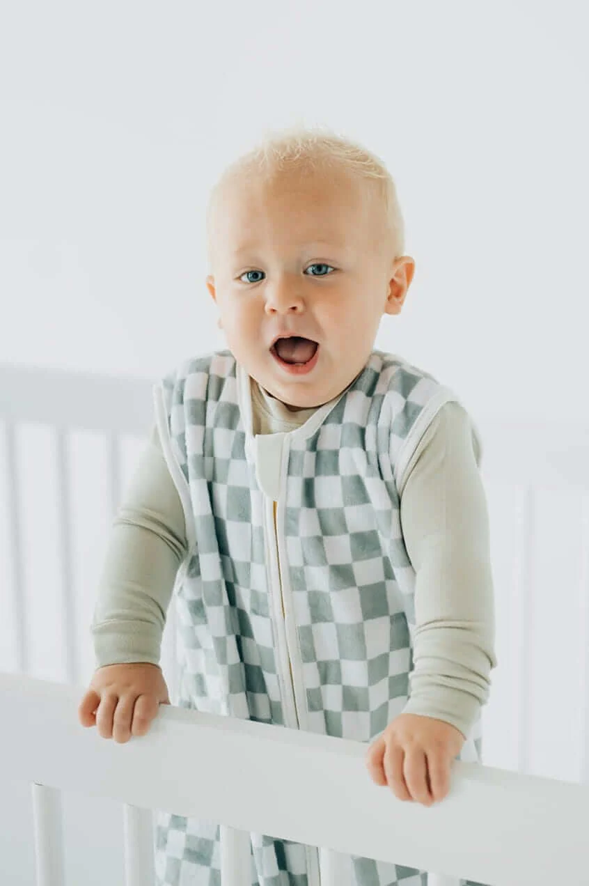Sage Check Wearable Minky Blanket - Image 3