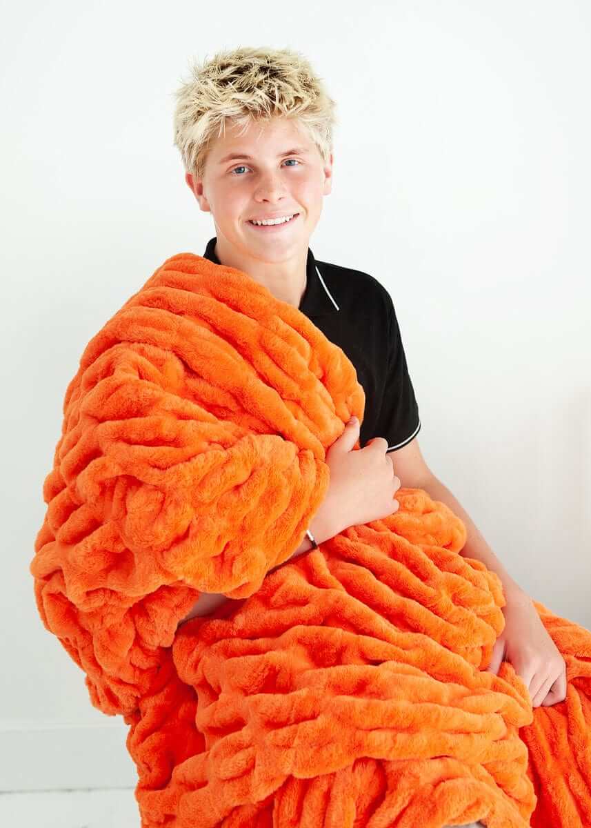 Hugs Orange Marmalade Blanket - Image 4