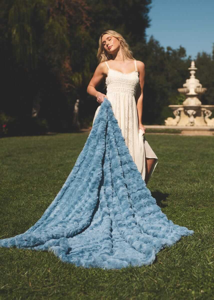 Ultra Sorbet Faded Denim Blanket - Image 4