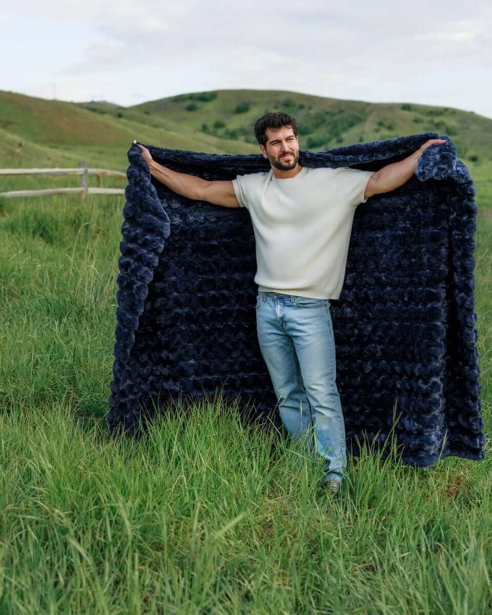 Ultra Sorbet Navy Blanket - Image 3