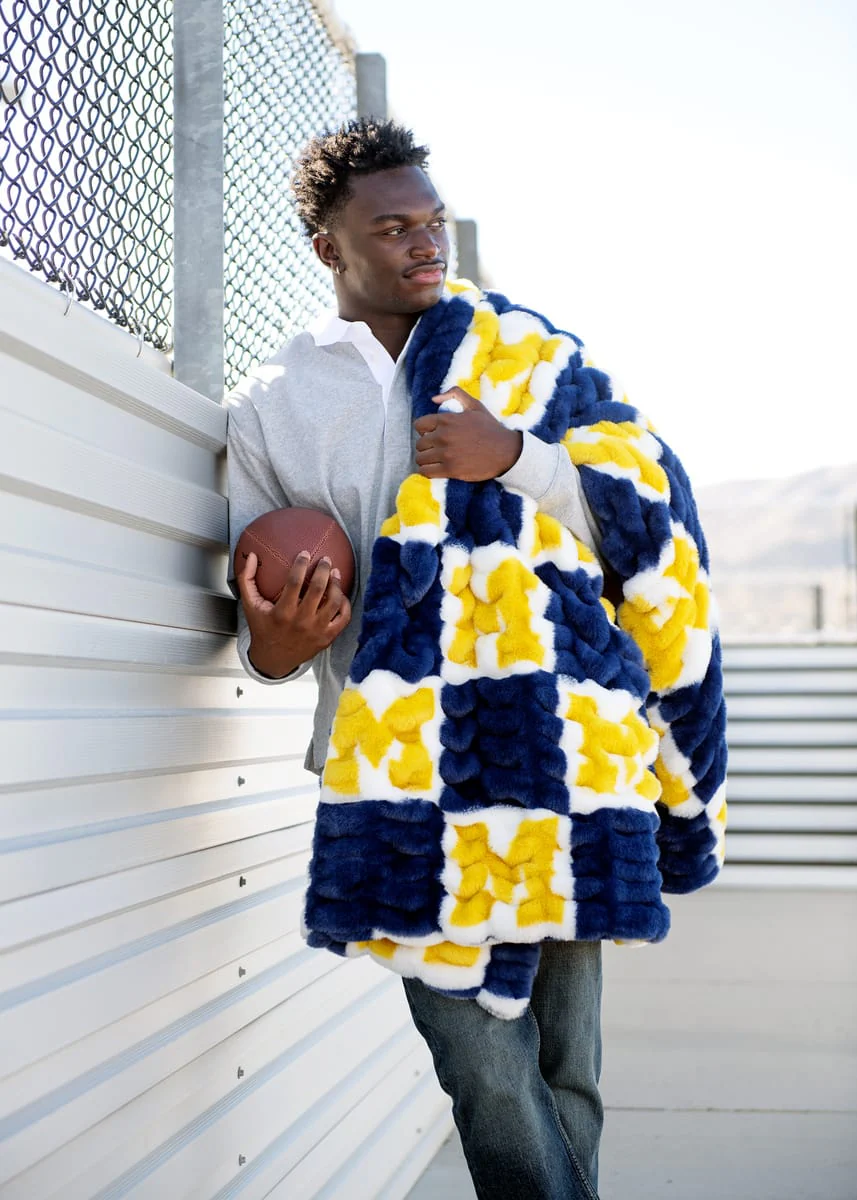 COMING SOON! University of Michigan Wolverines Blanket - Hugs - Image 3